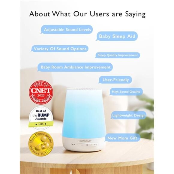 Baby Sound Machine, Momcozy White Noise Machine for Baby Sleeping with Night - Picture 3 of 7